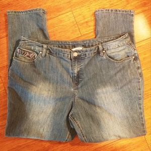 CJ Banks Womens Straight Leg Jeans, Size 18 W